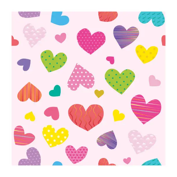 Vector illustration of love seamless pattern
