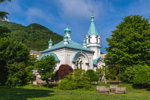 Hakodate Orthodox Church in Hakodate Hakodate Orthodox Church in Hakodate, Hokkaido, Japan hakodate stock pictures, royalty-free photos & images