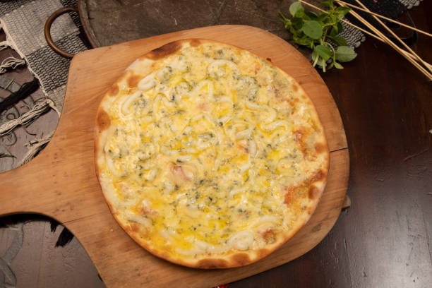 istock Brazilian pizza with 4 cheeses and onion 1497038631
