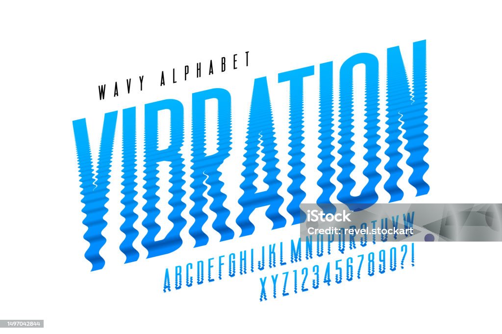 Distorted Bright Light Characters Retrofuturistic Original Type Wavy ...
