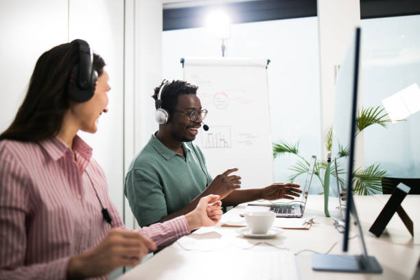 istock Two colleagues working at the IT company 1497043611
