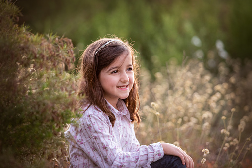 Beautiful girl's portrait outdoors