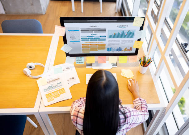 istock Entrepreneur working on a marketing strategy for her business 1497057624