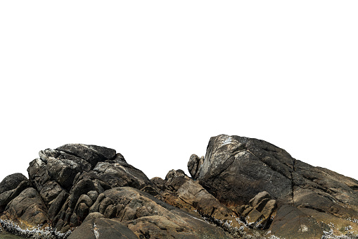 Big rock isolated on white. This has clipping path.