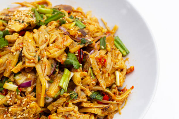istock Spicy bamboo shoot salad. Thai food 1497068337
