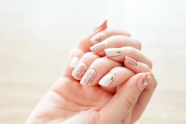 A woman's hand with fashionable nails