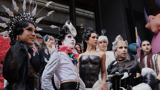06/04/2023, Bangkok, Thailand : Bangkok Pride 2023 parade LGBTQ beyond gender.