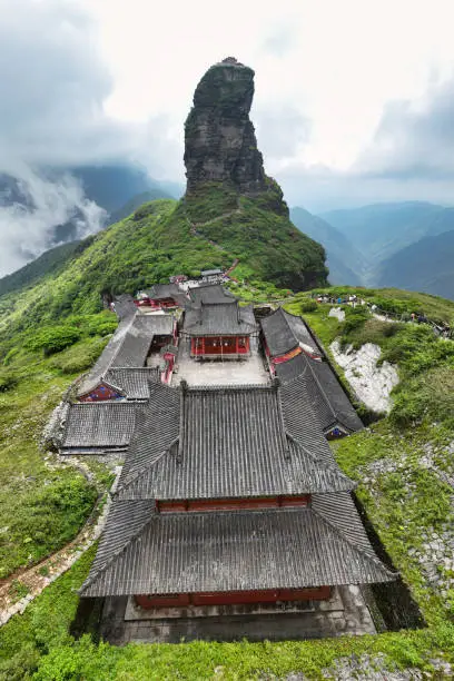 Aerial view of Fanjingshan mountain in Guizhou - China