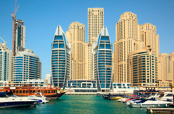 Dubai. Town scape at summer stock photo