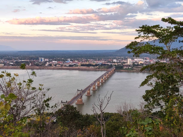 istock Mekong river and Lao-Nippon bridge in Pakse, Laos 1497089746
