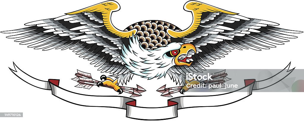 Eagle Ribbon Eagle Ribbon Banner Stock Illustration - Download Image Now - Eagle ...