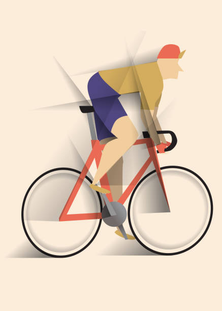 istock cyclist off  sadlle ride road bike. cycling abstract vector illustration 1497101835