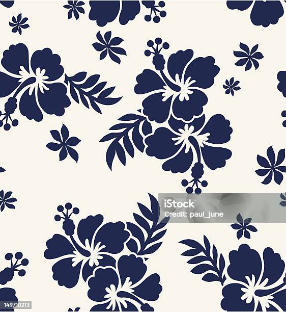 Hibiscus Flower Print Stock Illustration - Download Image Now - Hawaiian Culture, Pattern, Flower