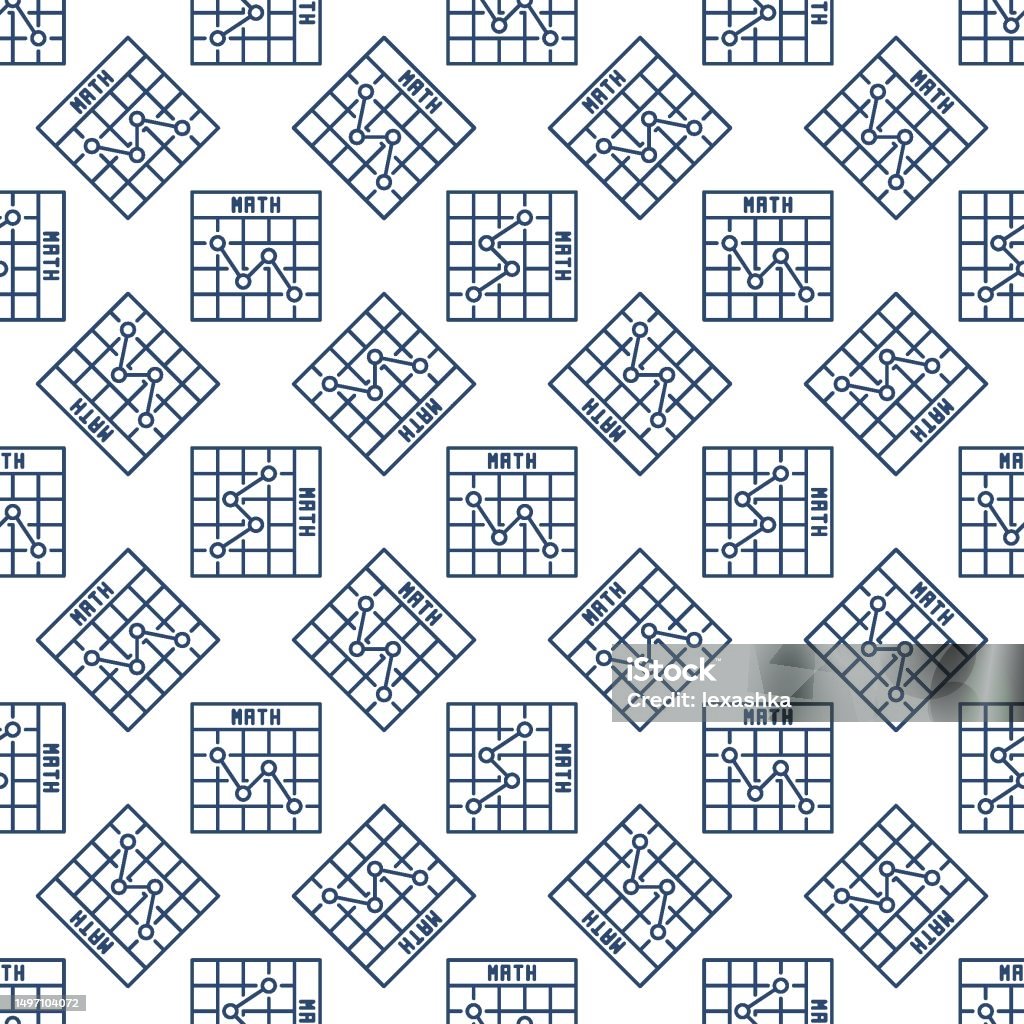 Mathematics Falling Graph Vector Concept Line Seamless Pattern Stock ...
