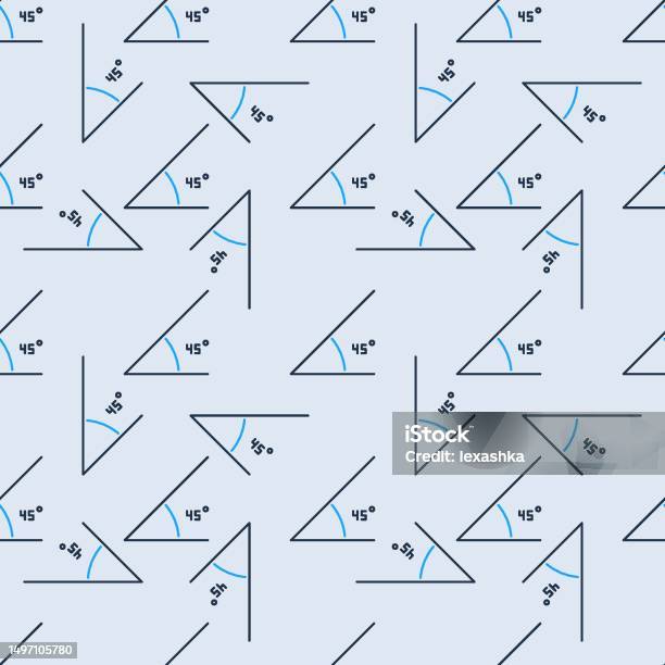 45 Degree Angle Vector Math Colored Seamless Pattern Stock Illustration ...