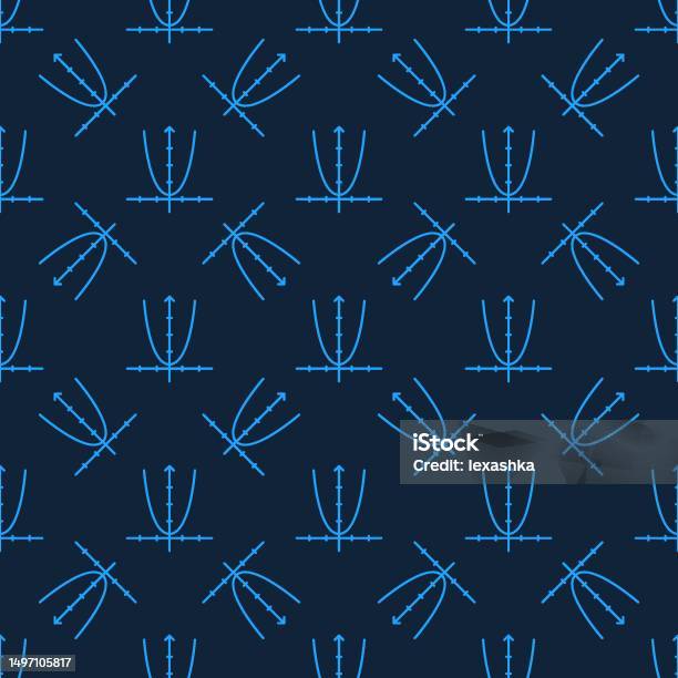 Math Function Graph Vector Concept Blue Seamless Pattern Stock ...