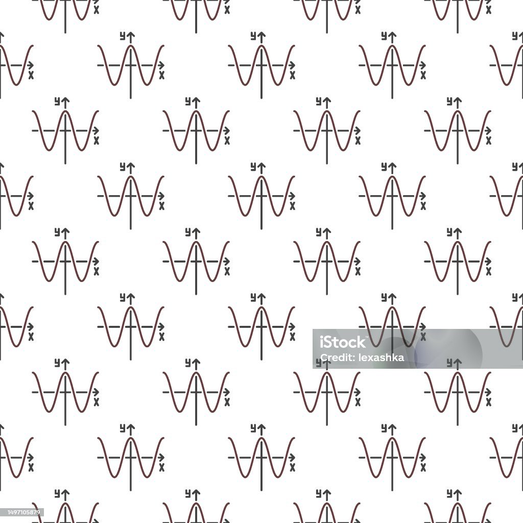 Mathematics Wave Graph Vector Mathematical Function Line Seamless ...