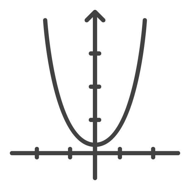 수학 함수 그래프 벡터 개념 선 아이콘 또는 기호 - letter x axis letter y graph stock illustrations