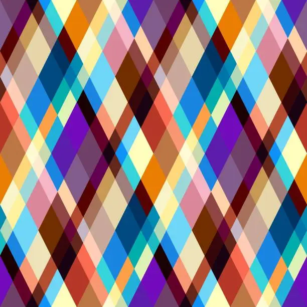 Vector illustration of Argyle seamless vector pattern background. Pattern of a rhombuses.