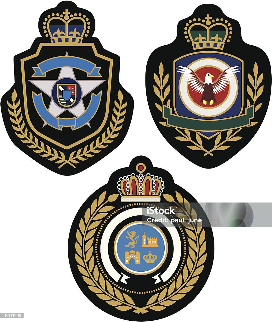 Emblema real clássico - Royalty-free Proteger com Escudo arte vetorial
