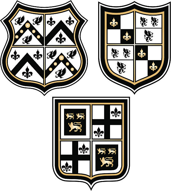 輝く heraldic エンブレムデザイン - animal arm点のイラスト素材／クリップアート素材／マンガ素材／アイコン素材