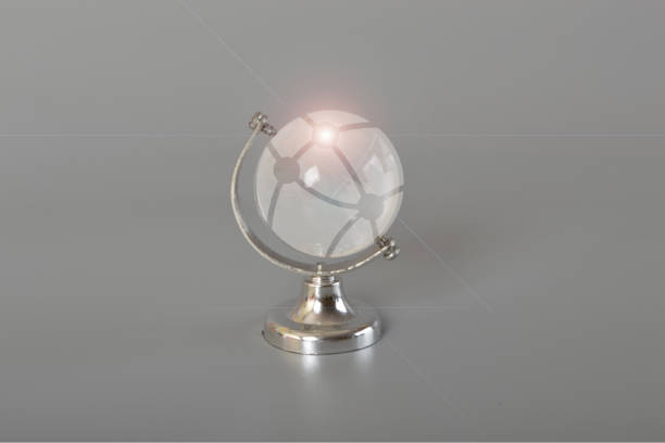 istock World globe isolated on a grey background. virtual planet Earth, where every detail is meticulously rendered to create a lifelike digital representation of our world. 1497115346