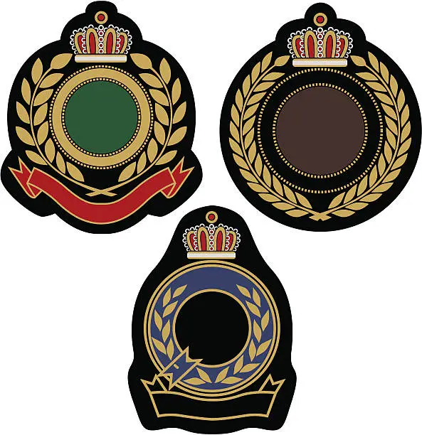 Vector illustration of royal emblem classic shield design