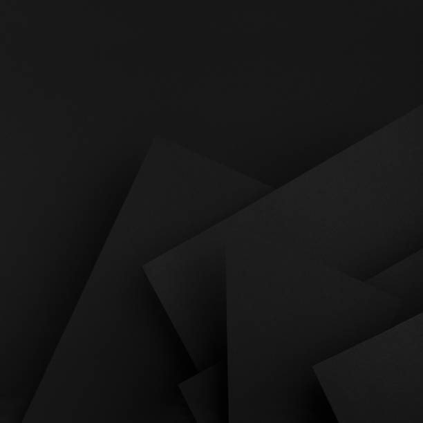 istock Luxury black abstract geometric background with pattern of angles, polygons and triangles in contemporary minimalist style, copy space, border, for design, text, advertising, flyer, card, square. 1497118870