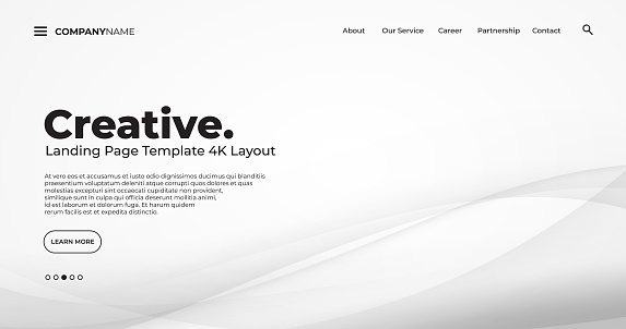 4K Landing Page Template - Abstract dynamic, modern, futuristic, multi colored, simple for website template background