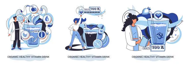 Vector illustration of Organic healthy vitamin drink plant based vegan nuts milk. Vegetarian product of alternative metaphor