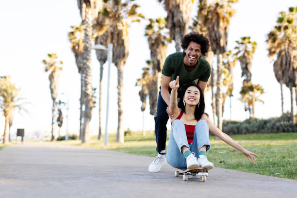 istock Happy couple enjoy in sunny day 1497125201