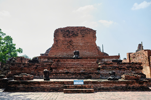 Ancient Pagoda at Wat Mahathat in Thailand