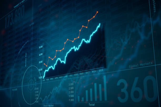 восходящий график, график, положительный рост. - spreadsheet improvement analyst graph stock illustrations