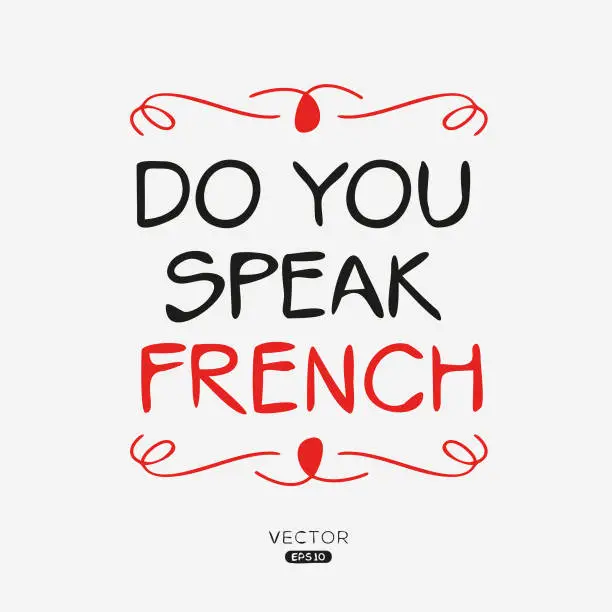 Vector illustration of Do you speak French