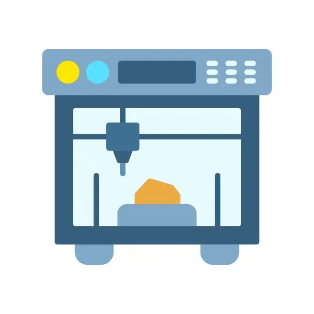 Vector illustration of 3d Printing Icon