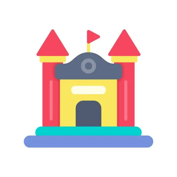Vector illustration of Inflatable Castle Icon