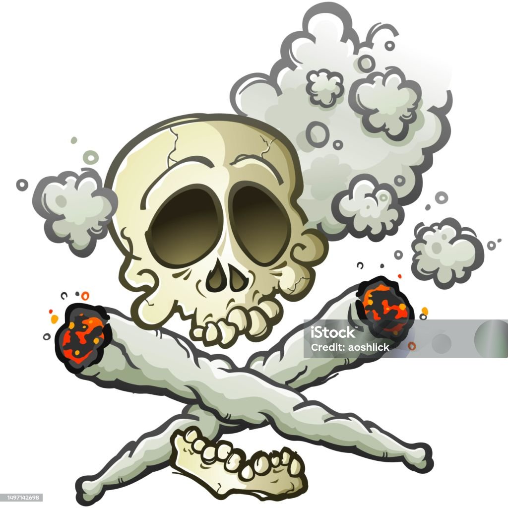 Splifs Vector Marijuana Jolly Roger Pirate Skull With Crossbones Joints Stock ...