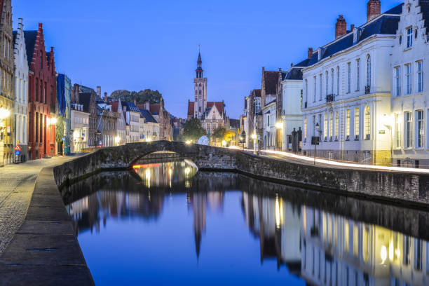 istock Night scene of Bruges, Belgium 1497143143