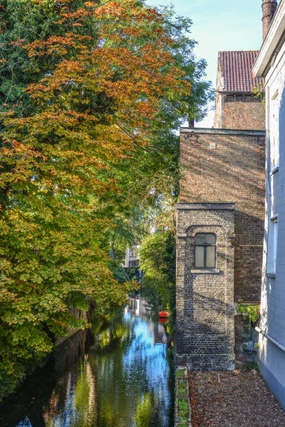 istock Scenery with water canal in Bruges, Belgium 1497143991