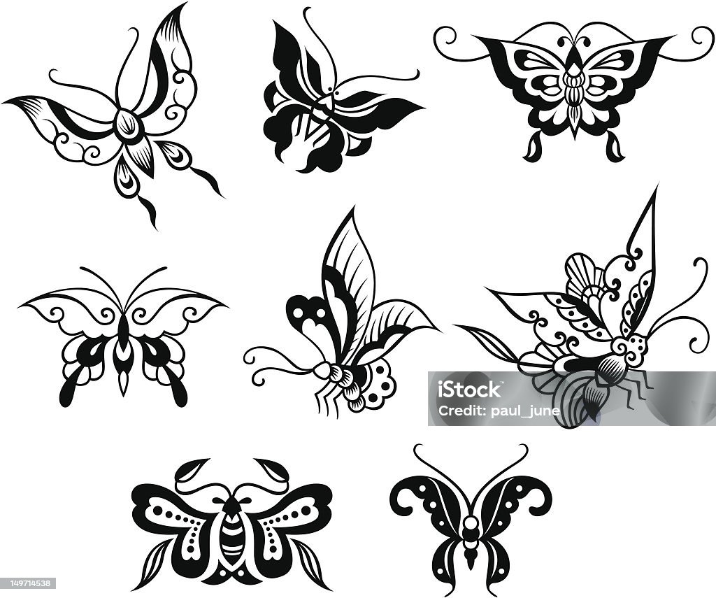 Papillon illustration - clipart vectoriel de Abstrait libre de droits