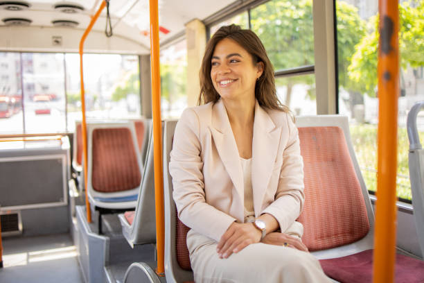 istock Young woman on public transportation 1497146152