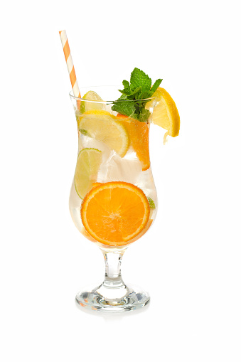 Refreshing cold fruity drink