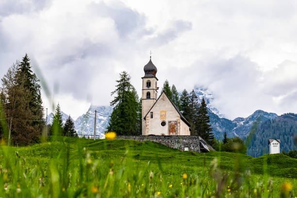 istock Church in the Dolomites cadore valley 1497152877