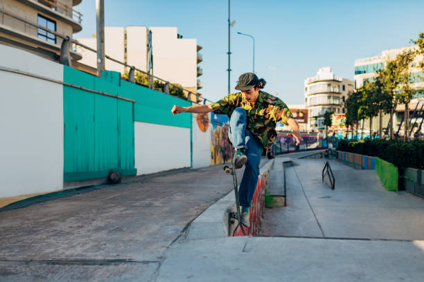 istock A man performs a skate exhibition in a skate park 1497153842