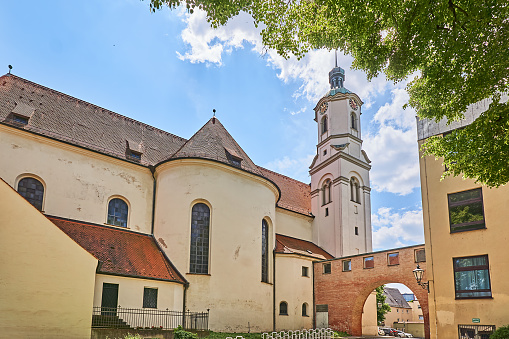 Augsburg, Gemany - June 04, 2023: Church of the St.Stephan monastery in Augsburg