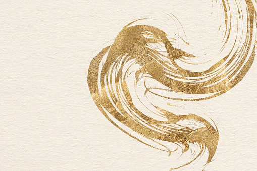 istock Gold color background Japanese pattern texture,Golden Japanese-style background art. 1497159167