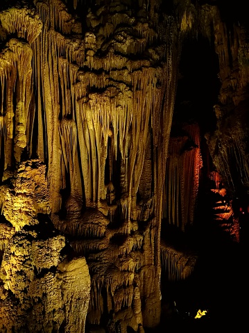 Beautiful rock formations in the cave