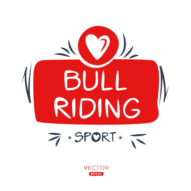 illustrazioni stock, clip art, cartoni animati e icone di tendenza di sport di equitazione del toro - rodeo bull bull riding cowboy