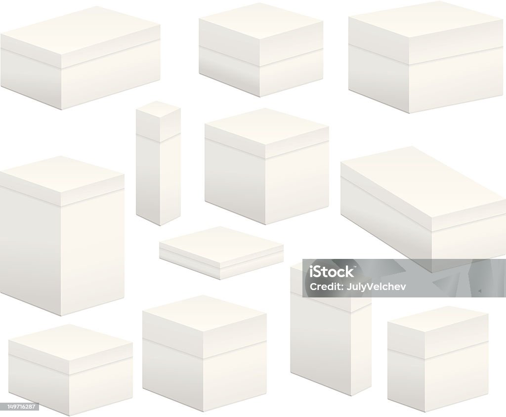 boxs em branco - Vetor de Branco royalty-free