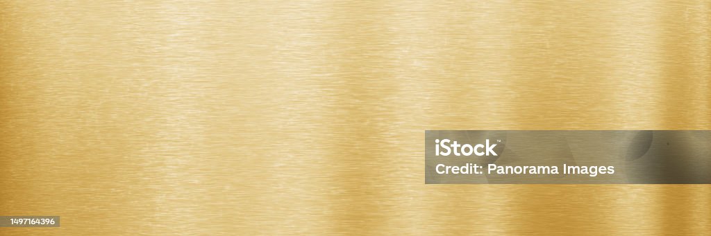 Gold metal background. Brushed metallic texture. 3d rendering Golden industrial background and stainless steel texture. 3d rendering Foil - Material Stock Photo